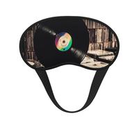 Vinyl Records Schlafmaske für Seitenschläfer, verdunkelnde Augenmaske für Damen und Herren, Nulldruck-Schlafmasken, weiche, atmungsaktive Augenabdeckung, bequeme Augenbinde, Lidschatten für