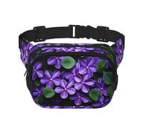 Violets in Bloom bedruckte modische Hüfttasche, Unisex, Kuriertasche, modische Reise-Hüfttasche