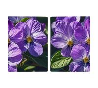 Violets in Bloom Reisepasshülle aus Leder, handgefertigt, mit Karten- und Ticketschlitz, einfacher Zugriff, Reisepasshülle, Reisepasshülle für Damen und Herren, Stil, 20,3 x 13,8 cm, Stil:,