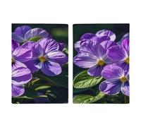 Violets in Bloom Reisepasshülle, ultradünn, PU-Leder, Reisedokumenten-Organizer, kompakt, Premium, internationaler US-Reisepassschutz, Schutzhülle für Damen und Herren