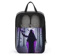 Violett/Schwarz Goth Gruselige Schuhtasche Reise Schuh-Organizer Wasserabweisend Schuhbeutel mit Reißverschluss Sneaker Staubbeutel Grau Einheitsgröße Modern, grau, Einheitsgröße, Modern