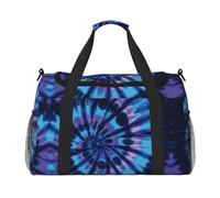 Violette Reisetasche mit Batikdruck, ideal für Langstreckenreisen und den täglichen Gebrauch, Schwarz , Einheitsgröße