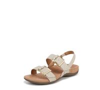 Vionic Damen Reese Flache Sandals, Beige Stoff, Weite, EU 36.5