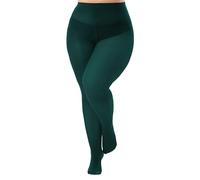 Viozocy Strumpfhosen Damen Große Größen, Elastische Hohe Taile Langlebig Strumpfhose, Weich Semi-Blickdichte Plus Größen Feinstrumpfhose XL 2XL 3XL 4XL, Dunkelgrün 4XL