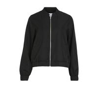 Blouson VILA "VIPAPAYA L/S BOMBER JACKET - NOOS", Damen, Gr. 38, schwarz (schwarz beauty), Web, Obermaterial: 100% Polyester, unifarben, regular fit normal, Rundhals, Jacken (84921750-38) schwarz beau