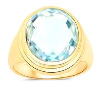 Vira Jewels Ring 925/- Sterling Silber Blautopas beh. hellblau 8,17 ct. 019 (60,0) Damen