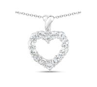 Kette mit Anhänger VIRA JEWELS "925 Sterling Silber rhodiniert Aquamarine", weiß, Halsketten, Damen, 46,0cm, Silber 925 (Sterlingsilber), L: 46 B: 15mm, glänzend, B:15mm (67285352-0) weiß