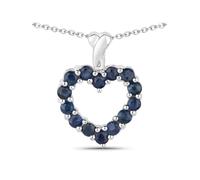 Kette mit Anhänger VIRA JEWELS "925 Sterling Silber rhodiniert Safir", weiß, Halsketten, Damen, 46,0cm, Silber 925 (Sterlingsilber), L: 46 B: 15mm, glänzend, B:15mm (99592327-0) weiß