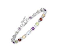 Vira Jewels Armband 925-Sterling Silber rhodiniert Multicolour rund Einheitsgröße
