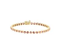 Vira Jewels Armband 925-Sterling Silber vergoldet Glänzend Rhodolith Einheitsgröße