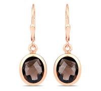 Vira Jewels - Ohrhänger 925/- Sterling Silber Rauchquarz braun 4,6 ct. Ohrringe 1 ct Damen