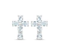 Vira Jewels - Ohrringe 925/- Sterling Silber Aquamarine hellblau 1,5 ct. 1 ct Damen