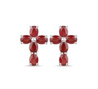 Vira Jewels - Ohrringe 925/- Sterling Silber Rubin rot 2,2 ct. 1 ct Damen