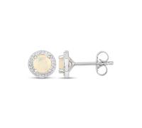 Vira Jewels - Ohrringe 925/- Sterling Silber Opal weiß 0,57 ct. 1 ct Damen