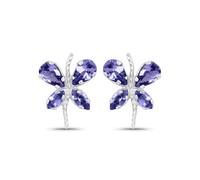 Vira Jewels - Ohrringe 925/- Sterling Silber Tansanit violett 1,16 ct. 1 ct Damen