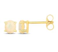 Vira Jewels - Ohrstecker 925/- Sterling Silber Opal weiß 0,7ct. Ohrringe 1 ct Damen