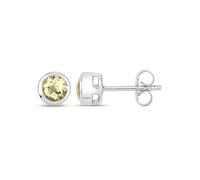 Vira Jewels - Ohrstecker 925/- Sterling Silber Lemon Quarz gelb 1ct. Ohrringe Damen