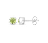 Vira Jewels - Ohrstecker 925/- Sterling Silber Peridot grün 1,18ct. Ohrringe 1 ct Damen