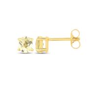 Vira Jewels - Ohrstecker 925/- Sterling Silber Lemon Quarz gelb 1,22ct. Ohrringe 1 ct Damen