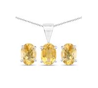 Paar Ohrstecker VIRA JEWELS "Silber 925 rhodiniert mit echtem Citrin" Ohrringe Gr. ONE-SIZE, 2,4 ct, Silber 925 (Sterlingsilber), weiß (weiß, orange) Damen (25972236-0) weiß, orange
