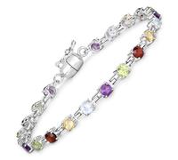 Vira Jewels - Armband 925/- Sterling Silber Amethyst 5,2ct. Armbänder & Armreife 1 ct Weiss Damen
