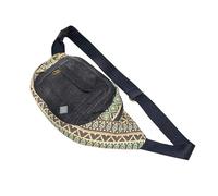 virblatt - Bauchtasche bunt | Hanf | Bauchtasche Hanf Damen stylisch Fanny Pack Goa Hüfttasche Umhängetasche Herren - Wanderer schwarz