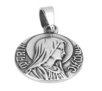 Virgin-Mary-Halskette S925 Silber Luxus Retro Stil Handgefertigt Exquisites Langlebiges Virgin Mary Anhänger