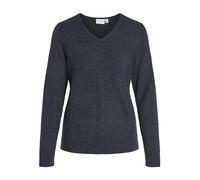 Vila Ril Langarm V-ausschnitt Sweater S Total Eclipse / Detail Melange (Herstellerartikelnummer: 14042769-TotalEclipse/DetailMelange-S)