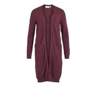 Longstrickjacke VILA "VIRIL LONG L/S KNIT CARDIGAN - NOOS", Damen, Gr. XXL, fig detail:schwarz melange, Feinstrick, Obermaterial: 50% Viskose, 27% Nylon, 23% Polyester, meliert, casual, regular fit la
