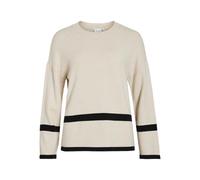 Vila Ril Pullover 2XL Super Light Natural Melan / Stripes Black