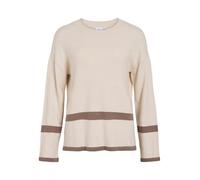 Vila Ril Pullover L Super Light Natural Melan / Stripes Black