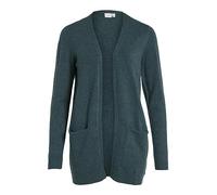 Strickjacke VILA "VIRIL OPEN L/S KNIT CARDIGAN - NOOS", Damen, Gr. XS, rosa (ponderosa pine detail:schwarz melange), Strick, Obermaterial: 50% Viskose, 27% Nylon, 23% Polyester, meliert, regular fit h