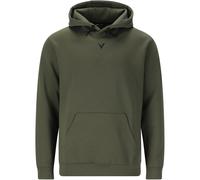 Sweatshirt VIRTUS "Taro", Herren, Gr. M, grün (olivgrün), 78% Polyester, 17% Viskose, 5% Elasthan, unifarben, casual, ohne Ausschnitt, Langarm, Sweatshirts, mit kuscheliger, einstellbarer Kapuze (9928