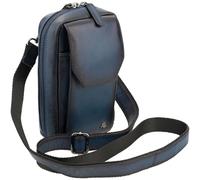 Visconti Atelier Collection AT45 Alex Umhängetasche aus Leder, klein, Blau brüniert, Einheitsgröße