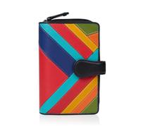 VISCONTI Geldbörse Damen Portemonnaie Leder mit RFID Schutz Geldbeutel Damen Viel Kartenfächer Bifold mit Reissverschluss Portmonee mit Geschenk-Box' - Mehrfarbig