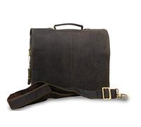 VISCONTI - Herren Leder Laptoptasche 15 Zoll - Schultertasche Aktentasche Groß - Arbeitstasche für Laptop und Notizbuch A4 - Austin - 18760 - Öl Braun