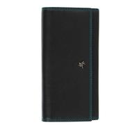 VISCONTI ® Leder Portemonnaie Damen RFID Schutz Geldbeutel Damen Geldbörse Bifold Mehrfarbig Portmonee in Geschenk-Box ''Rio'' (Black Multi)