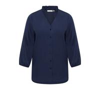 Viscose Shirt Bluse in midnight unifarben 38