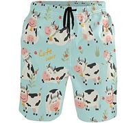 visesunny Fashion Cool Style Herren Strandshorts Badehose Schnell Trocknend Casual Polyester Badeshorts mit Taschen S-XXL, Multi30, XXL