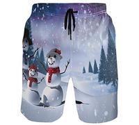 visesunny Fashion Cool Style Herren Strandshorts Badeshorts schnelltrocknend Casual Polyester Badeshorts mit Taschen S-XXL - Mehrfarbig - Medium