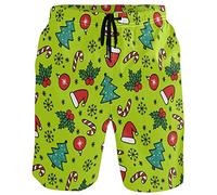 visesunny Hawaiianische Herren-Sommer-Strand-Shorts, Badehose für Sport, Laufen, mit Netzfutter - - Medium