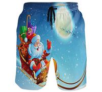 visesunny Herren-Badehose mit buntem Blumendruck, Strand-Shorts, heiße Sommer-Badehose, Sport, Laufen, Badebekleidung mit Netzfutter