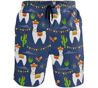 visesunny Herren-Badehose, Schwimmen, Strand, Surfen, Board-Shorts, Bademode, schnell trocknend, Netzfutter, Badeanzüge mit Taschen, Mehrfarbig 11, L