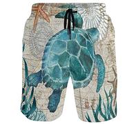 visesunny Herren Neuheit Strandshorts Schnell Trocknend Bademode Sport Laufen Schwimmen Board Shorts Badeanzüge Mesh Futter, Multi31, XL