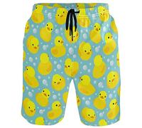 visesunny Lustige Herren-Badehose, schnell trocknend, für Sport, Laufen, Bade, Boardshorts, Netzfutter, Rubber Duck, M