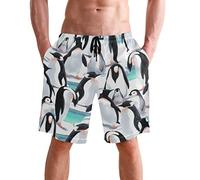 visesunny Moderne Herren-Badeshorts, schnelltrocknend, lässig, Polyester - - Medium