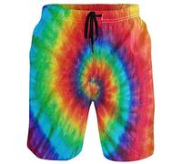 visesunny Modische, coole Herren-Badeshorts, schnelltrocknend, lässig, aus Polyester, mit Taschen, S-XXL - - Large