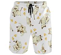 visesunny Modische, coole Herren-Badeshorts, schnelltrocknend, lässig, aus Polyester, mit Taschen, S-XXL - - XX-Large