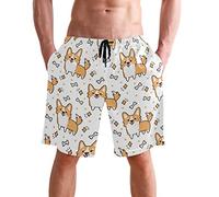 visesunny Modische, coole Herren-Badeshorts, schnelltrocknend, lässig, aus Polyester, mit Taschen, S-XXL - - Large