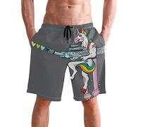 visesunny Modische, coole Herren-Badeshorts, schnelltrocknend, lässig, aus Polyester, mit Taschen, S-XXL - - Medium